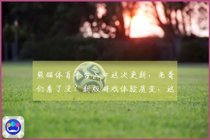 熊猫体育平台入口这次更新，老哥们看了没？新版游戏体验质变，这波操作真给力！